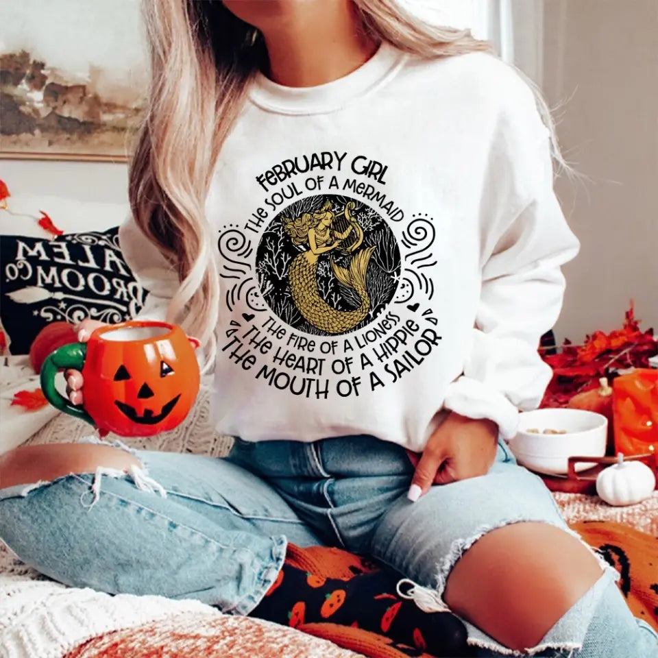 The Soul Of Mermaid - Personalized Shirt - Birthday Gift For Witch