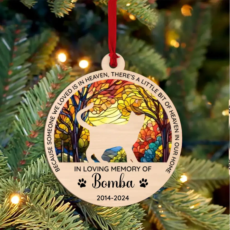 Cat in Heaven - Personalized 2 Layered Acrylic Suncatcher Ornament - Cat Loss Gift - Memorial Keepsake for Cat Owners