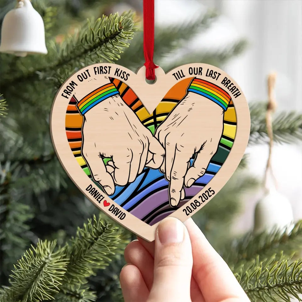 Personalized Valentine Gifts - Till Our Last Breath Personalized 2 Layered Ornament