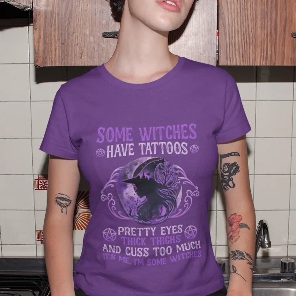 Some Witches Have Tattoos Pretty Eyes - Standard Shirt - Halloween Gifts