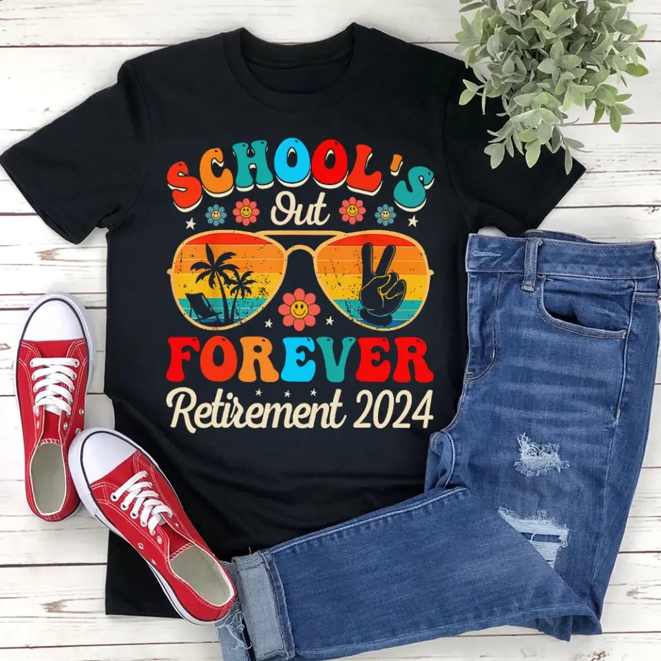 School's Out Forever Retirement 2025 T-shirt Graduation Gift