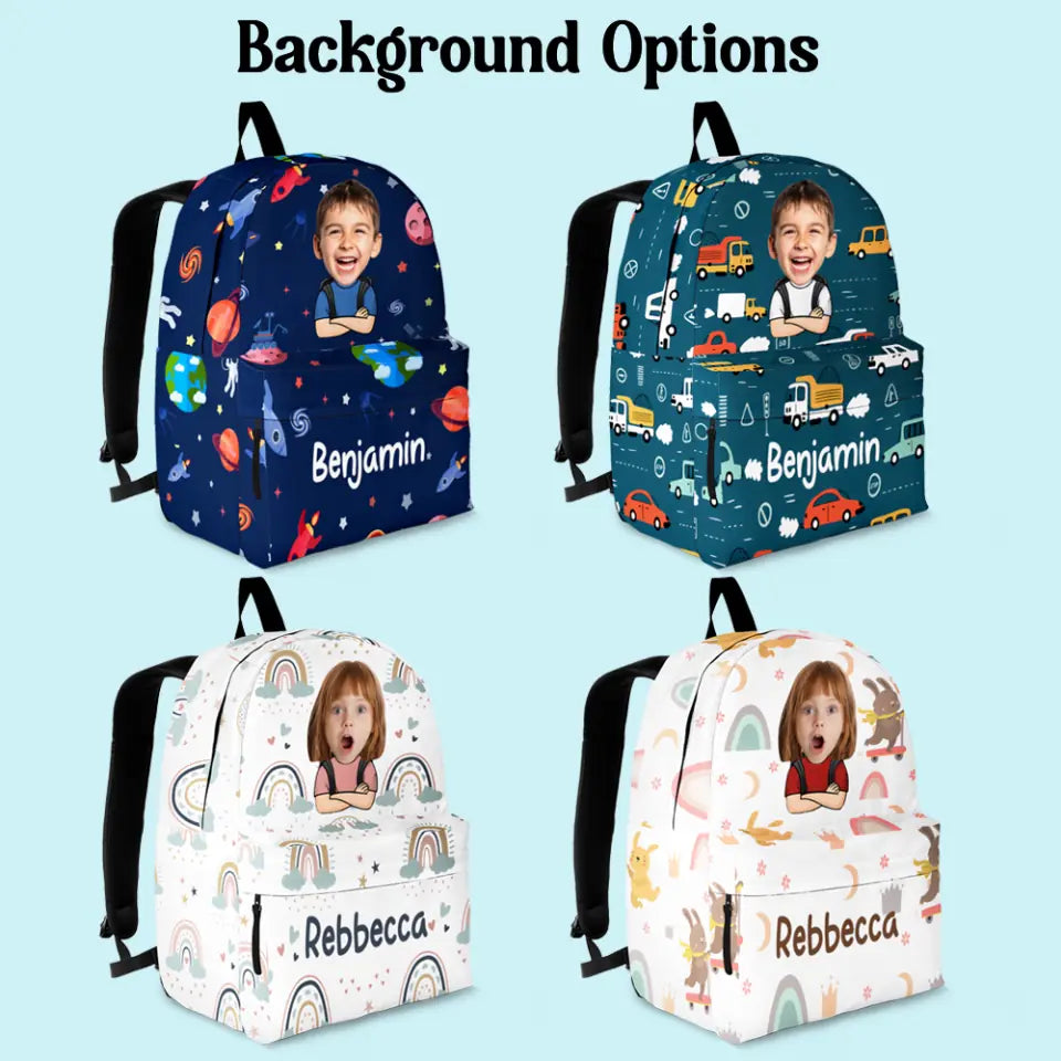 I&#39;m Back - Personalized Custom Kid Backpack - Back To School Gift For Kid