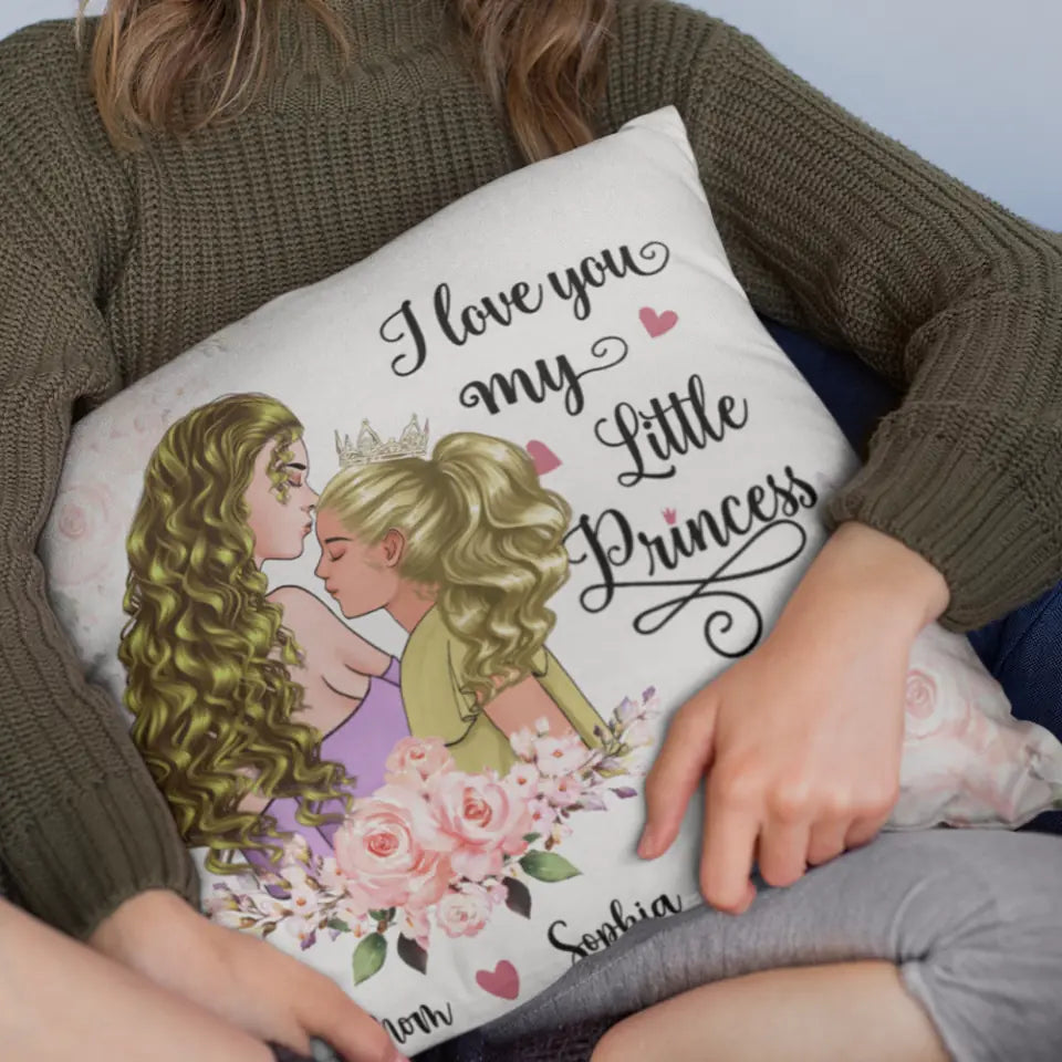 I Love You My Little Princess - Square Linen Pillow - Daughter Gifts