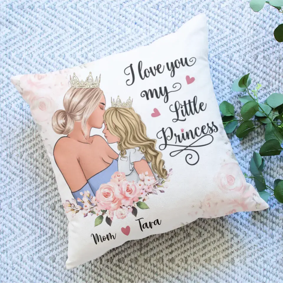 I Love You My Little Princess - Square Linen Pillow - Daughter Gifts