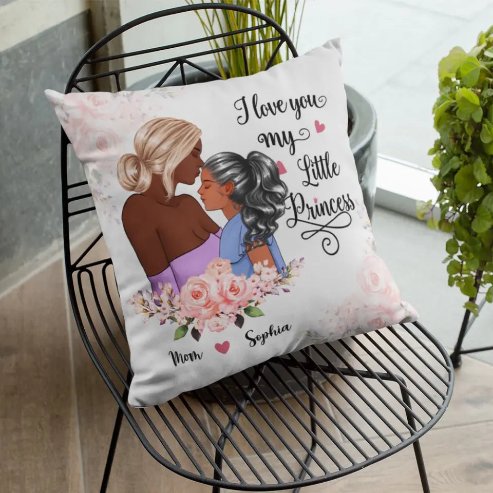 I Love You My Little Princess - Square Linen Pillow - Daughter Gifts