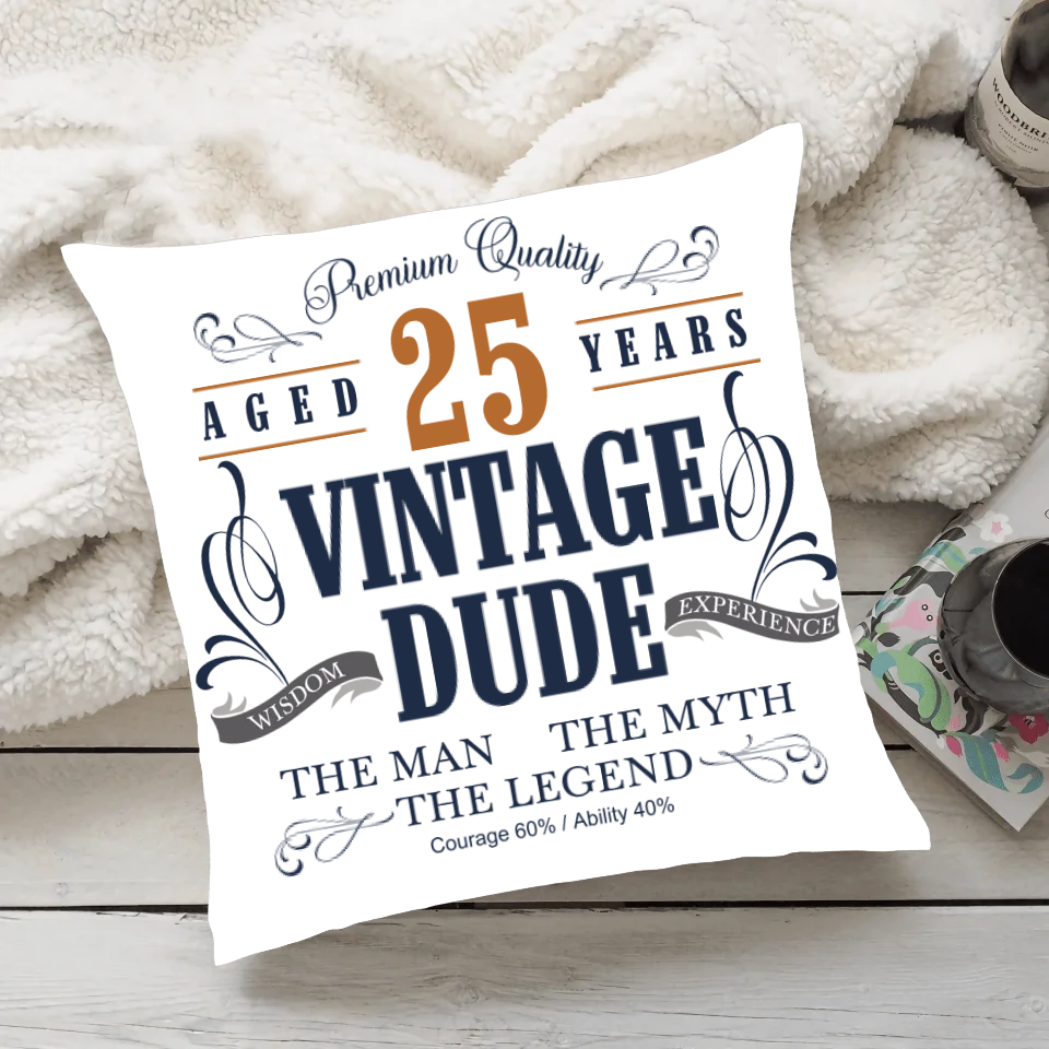 Vintage Dude The Man The Myth The Legend Custom Pillow Gift For Him