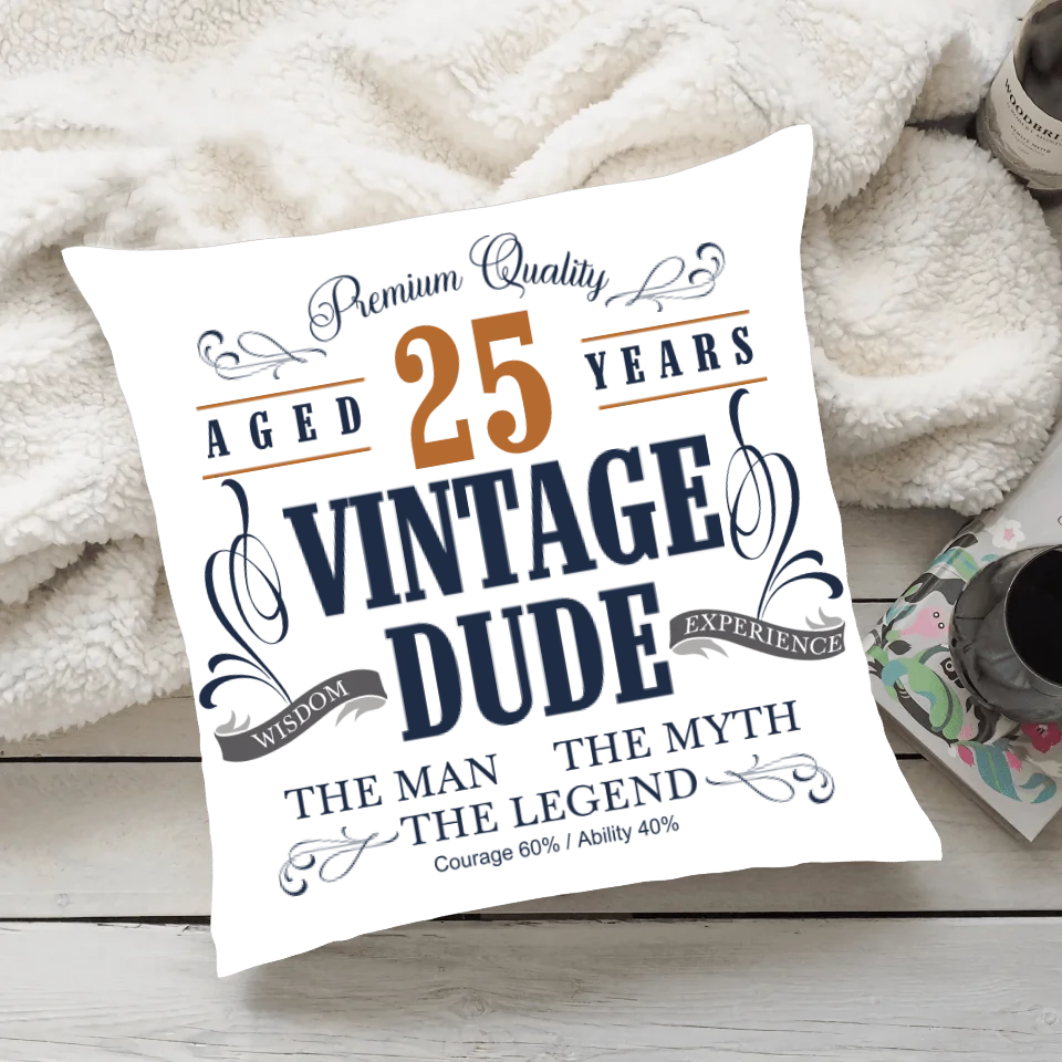 Vintage Dude The Man The Myth The Legend Custom Pillow Gift For Him