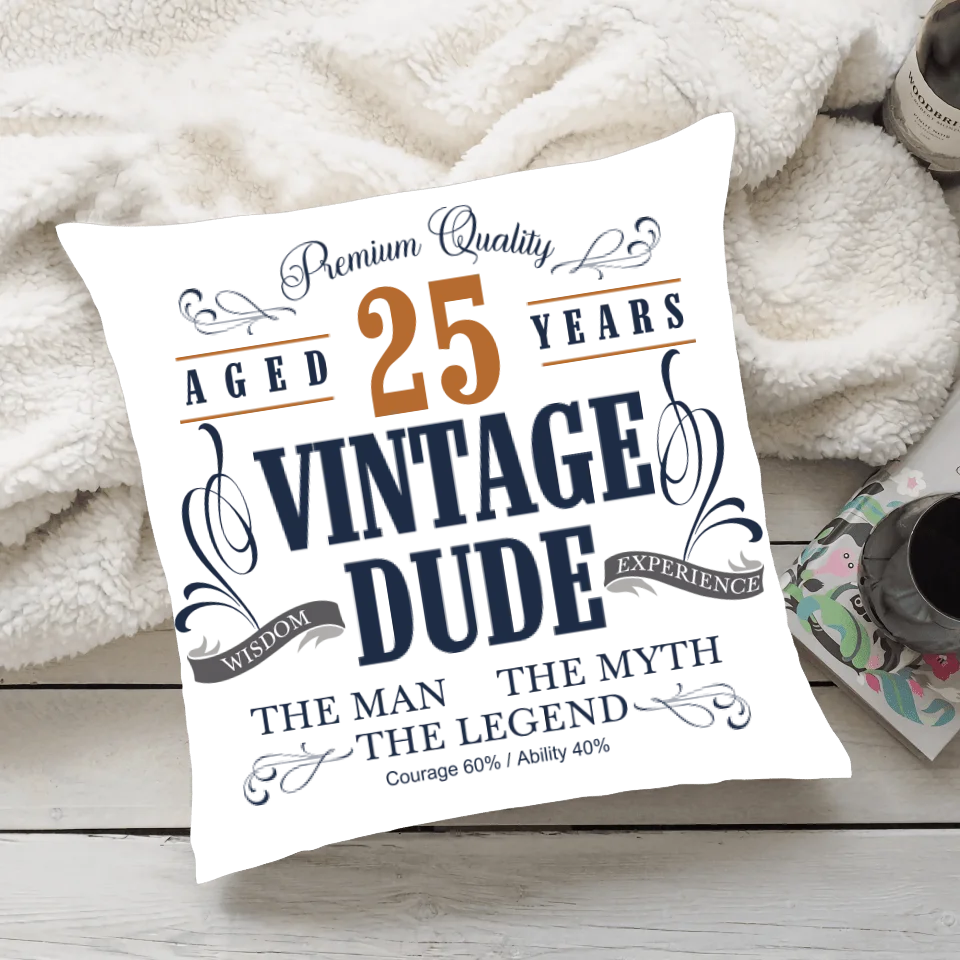 Vintage Dude The Man The Myth The Legend Custom Pillow Gift For Him