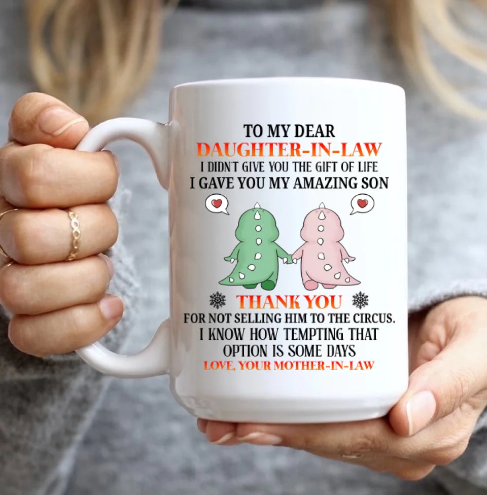 Thank You Daughter-in-law - White Mug - Daughter-in-law Gifts