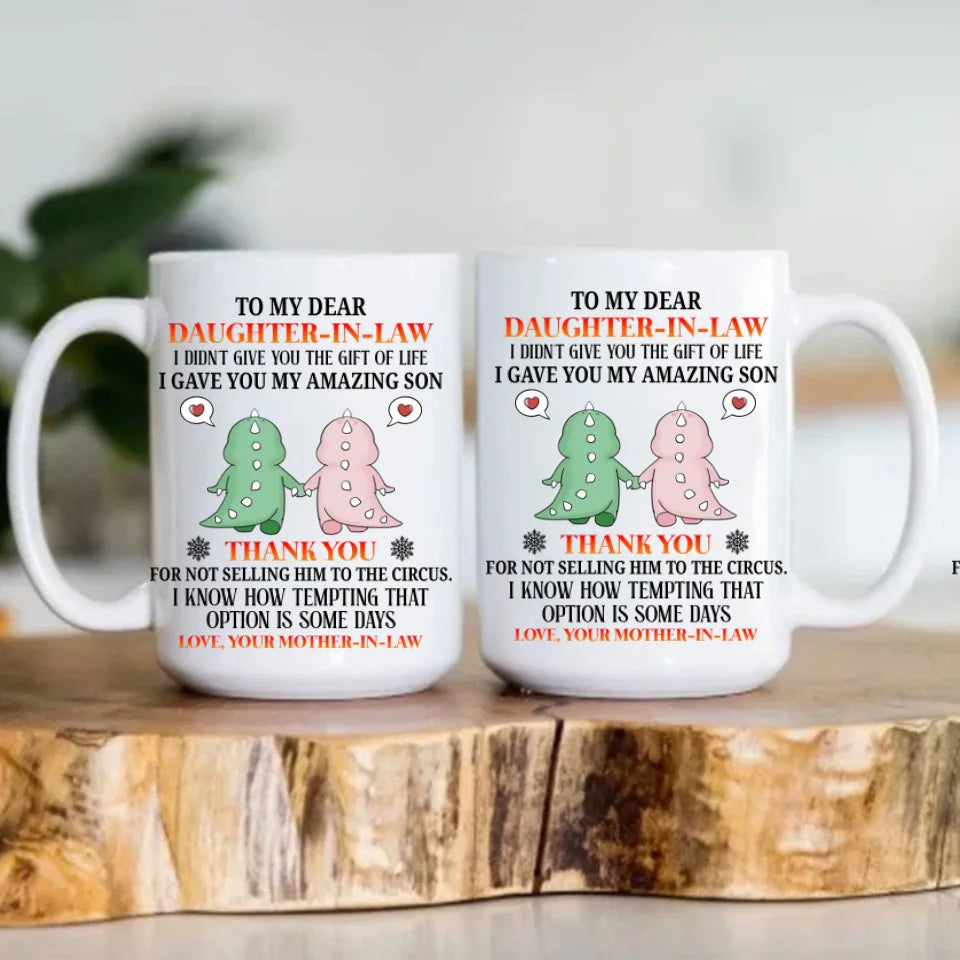 Thank You Daughter-in-law - White Mug - Daughter-in-law Gifts