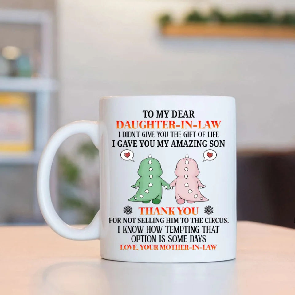 Thank You Daughter-in-law - White Mug - Daughter-in-law Gifts