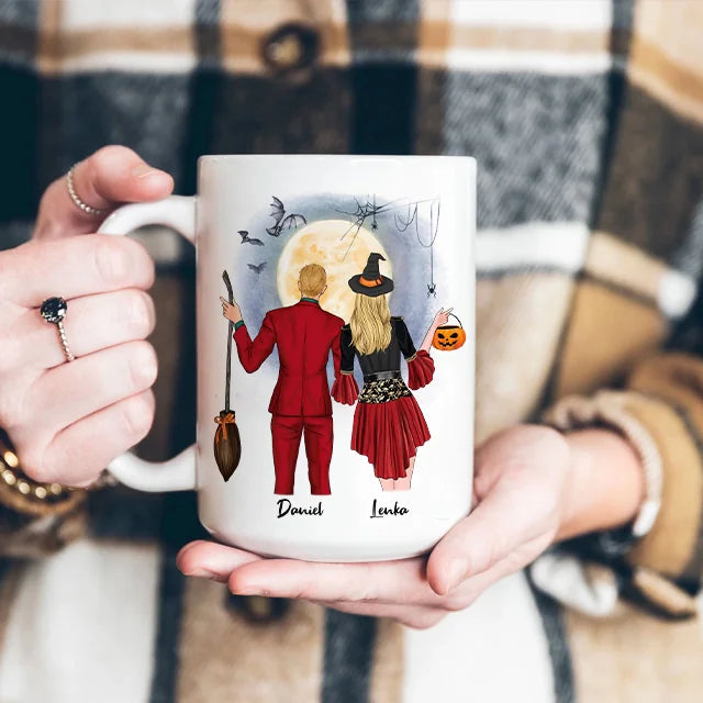 I Wanna Do Bad Things With You - Personalized Mug - Witch Gift for Couples on Halloween