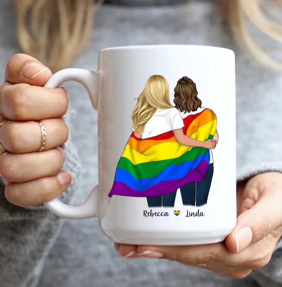 I Want All Of My Last To Be With You - Personalized White Mug - Gift For Lesbian