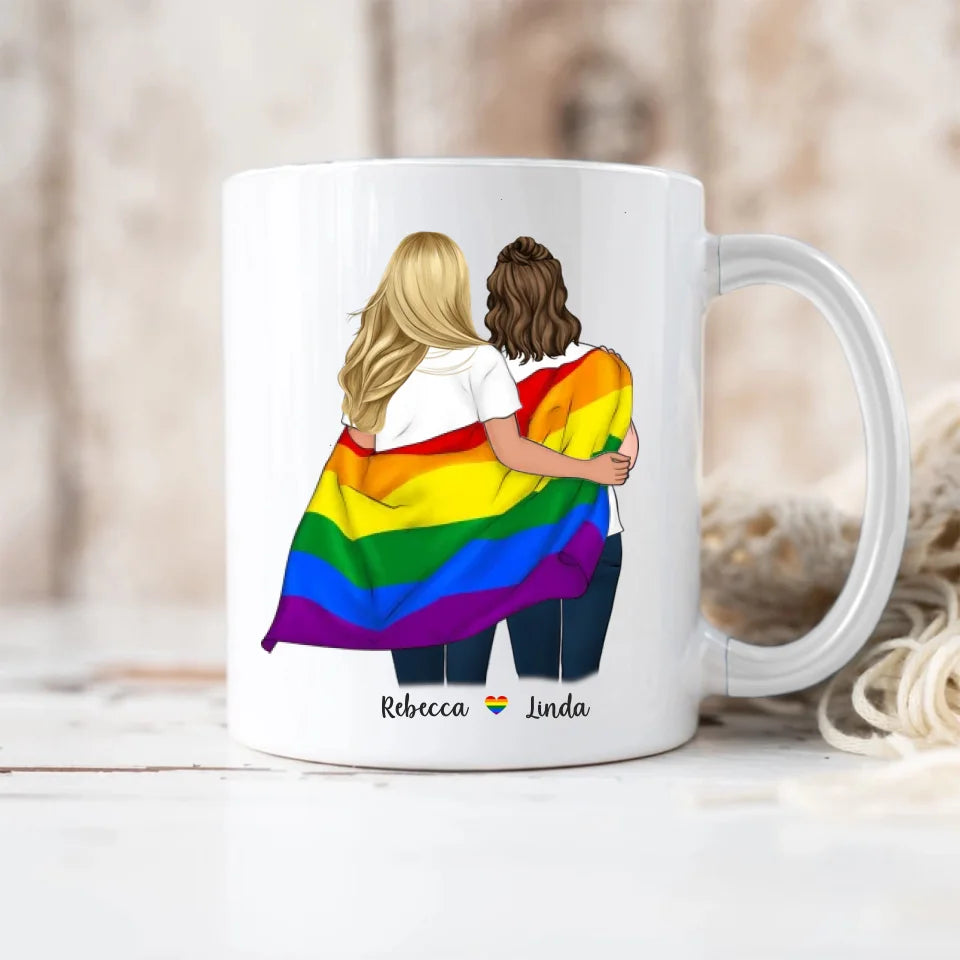 I Want All Of My Last To Be With You - Personalized White Mug - Gift For Lesbian