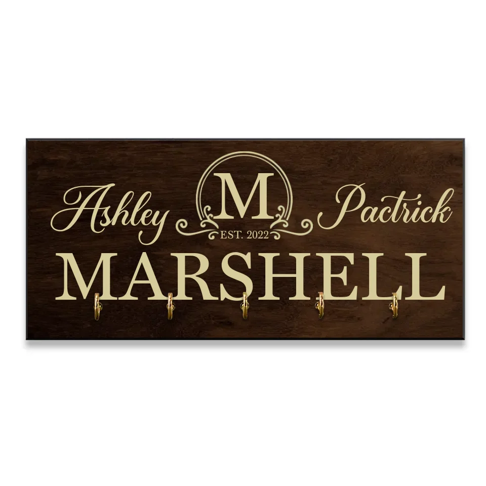 Home Sweet Home - House Warming Present Idea - Custom Key Holder - Anniversary Gift For Parents