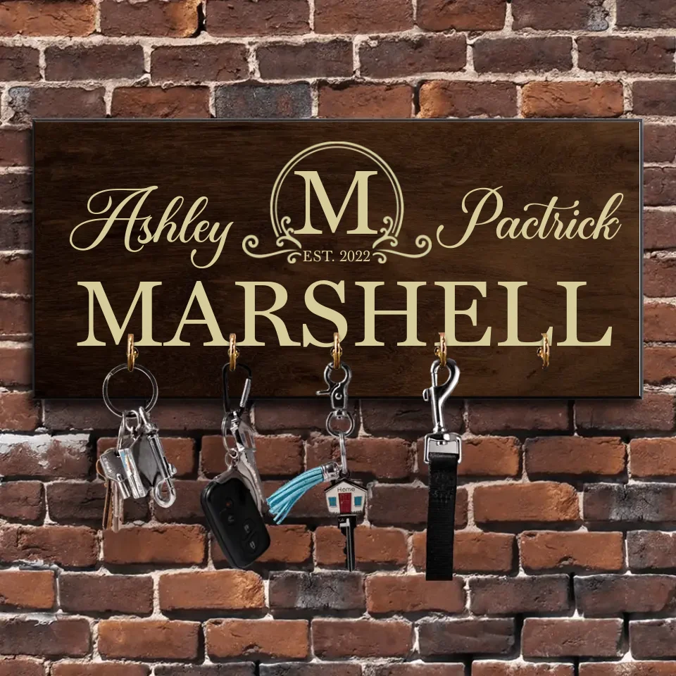 Home Sweet Home - House Warming Present Idea - Custom Key Holder - Anniversary Gift For Parents