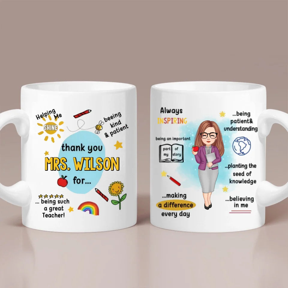 Thank You For Being Such A Great Professor - 11oz 15oz White Mug - Gift For Professor Teacher