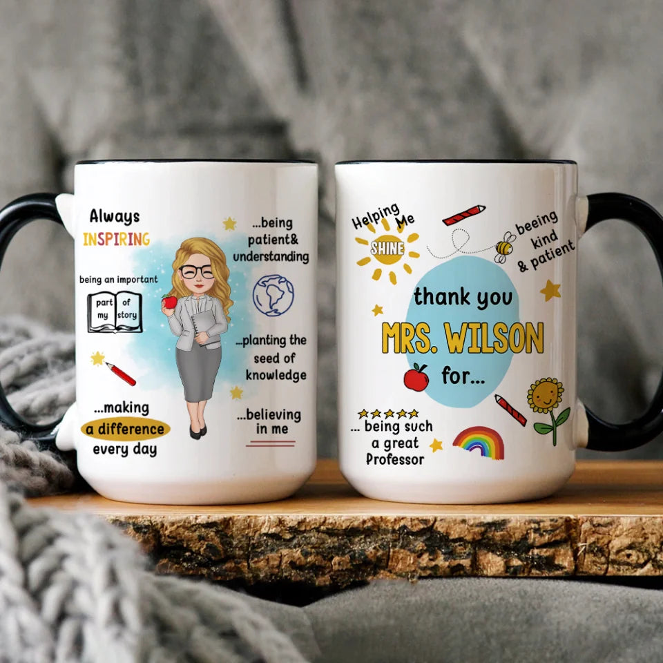 Thank You For Being Such A Great Professor - 11oz 15oz White Mug - Gift For Professor Teacher