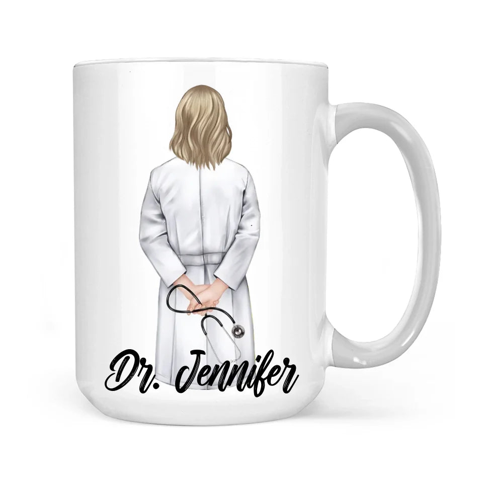OB-GYN Description - White Mug - Thank You Gift For Obgyn