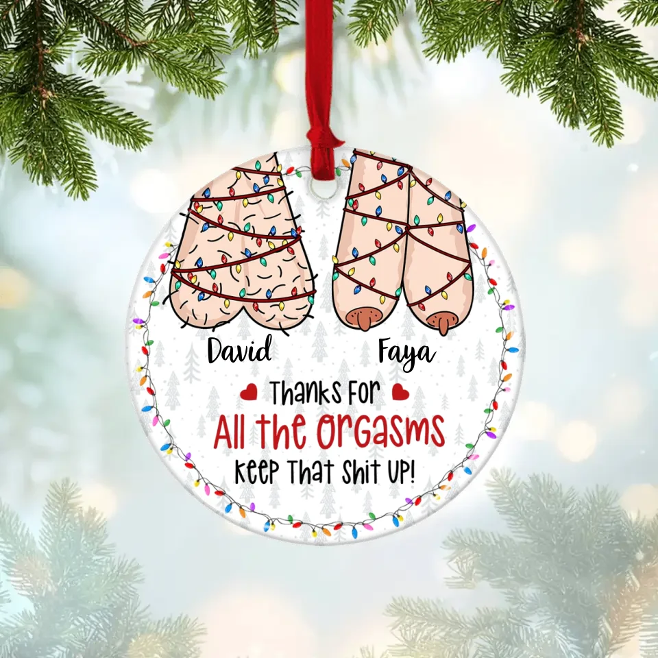 Annoying Each Other For Many Years - Circle Ceramic Ornament - Gift For Couples Christmas