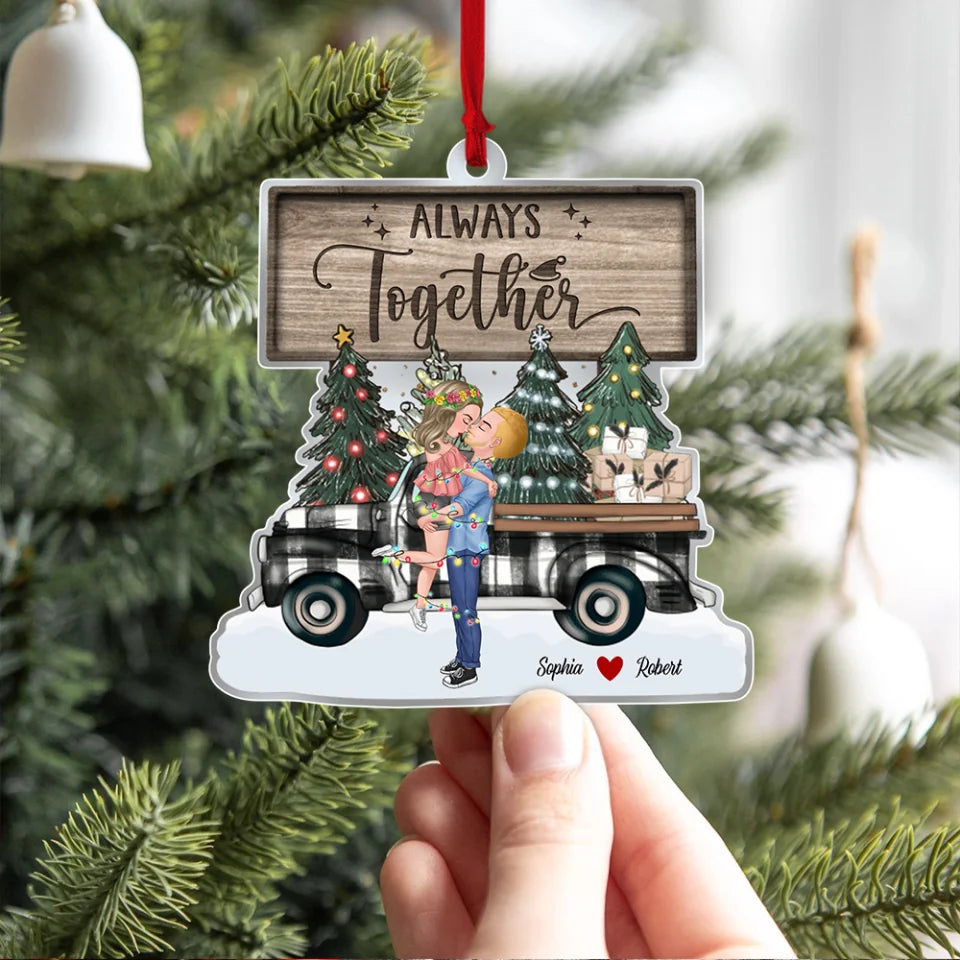 Always Together - Transparent Acrylic Ornament - Gift For Couples Christmas