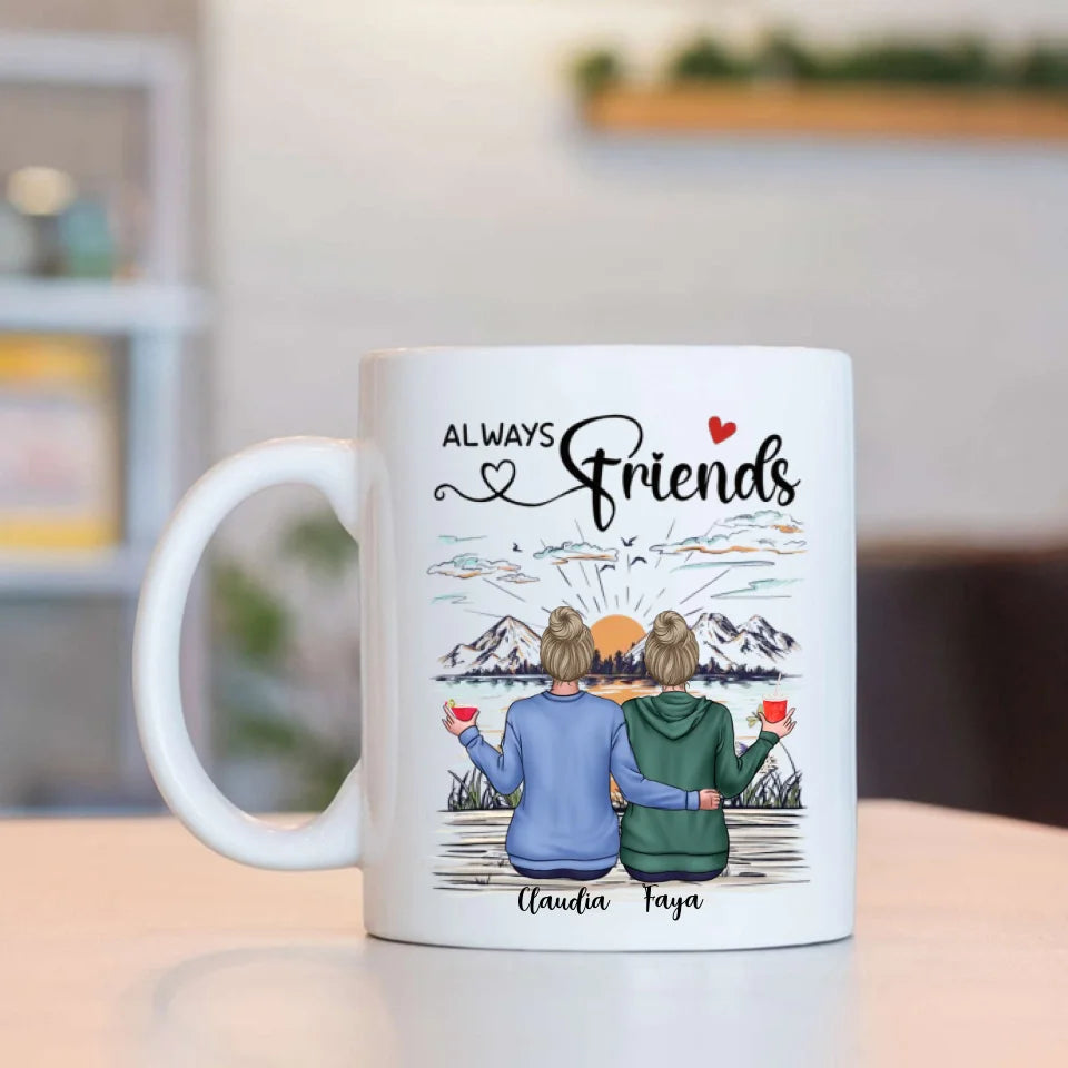 Our Friendship Is A True Blessing To Me - Personalized Mug - Gift For Friends