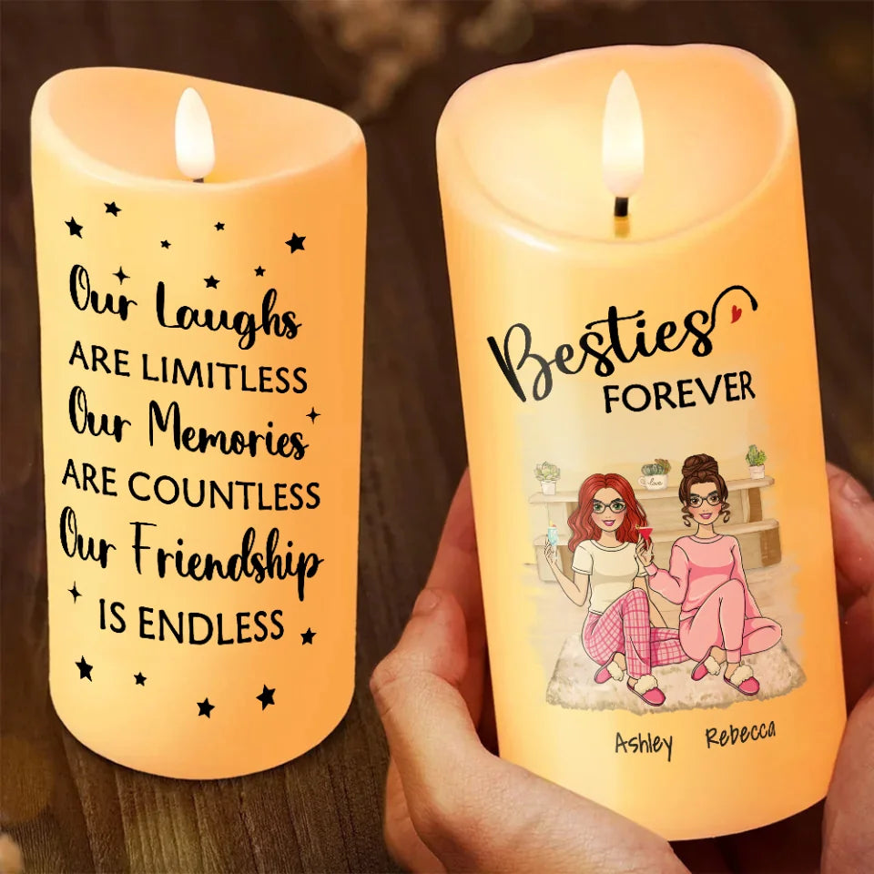 Best friend Forever - Personalized LED Candle- Gift For Bestie Friends
