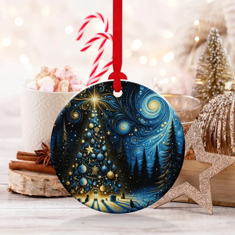 Christmas 2025 Heirloom Ornament - Christmas Decoration - Holiday Gift Idea - Round Ceramic Ornament - Gift Exchange - Xmas Tree Decor