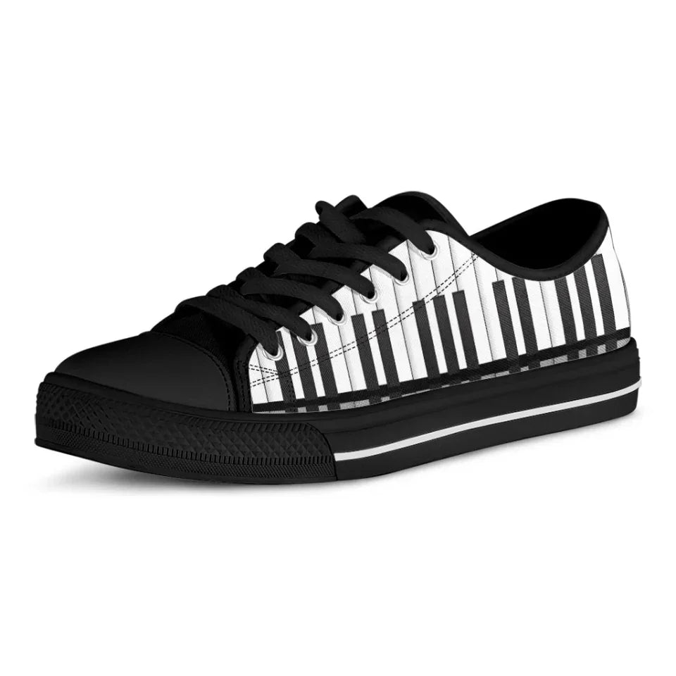 black shoes piano side