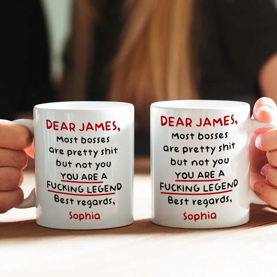 Personalized Coffee Mug - Funny Gift For Boss from Employees - Boss Appreciation Mug - Office Decor Accessories