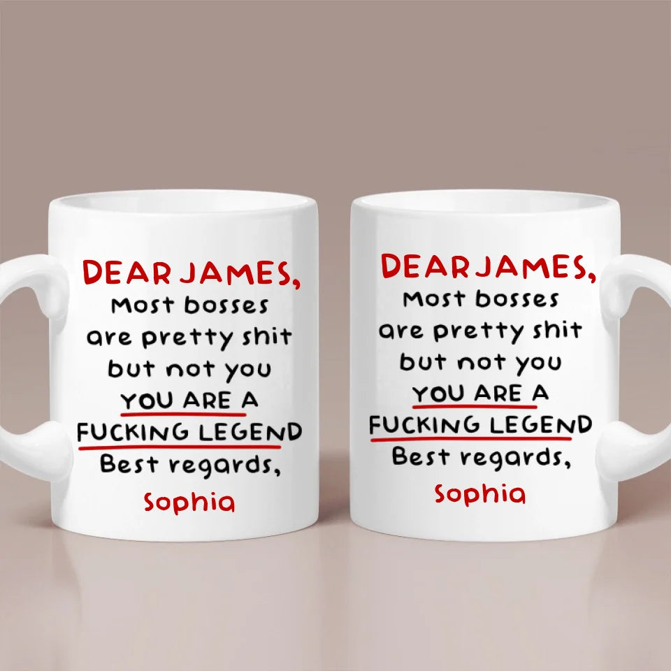 Personalized Coffee Mug - Funny Gift For Boss from Employees - Boss Appreciation Mug - Office Decor Accessories