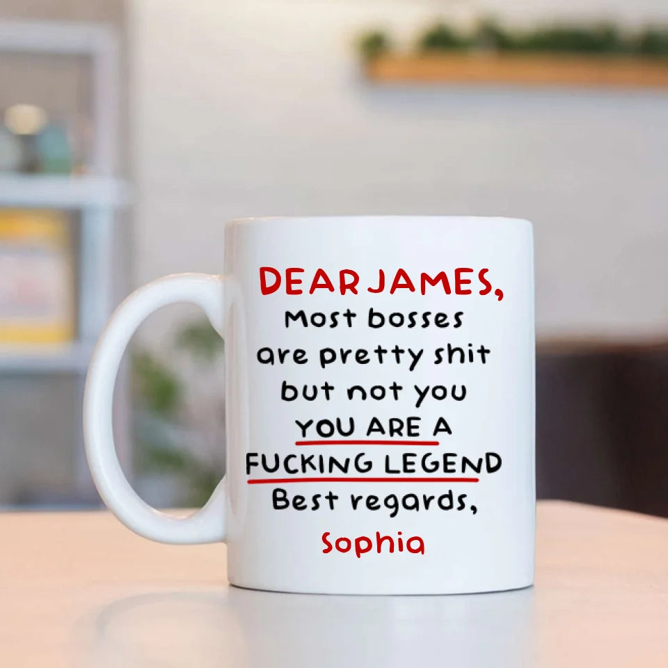 Personalized Coffee Mug - Funny Gift For Boss from Employees - Boss Appreciation Mug - Office Decor Accessories