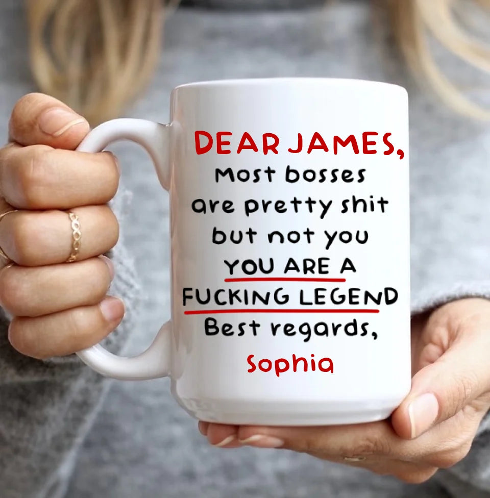 Personalized Coffee Mug - Funny Gift For Boss from Employees - Boss Appreciation Mug - Office Decor Accessories