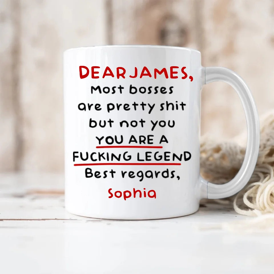 Personalized Coffee Mug - Funny Gift For Boss from Employees - Boss Appreciation Mug - Office Decor Accessories