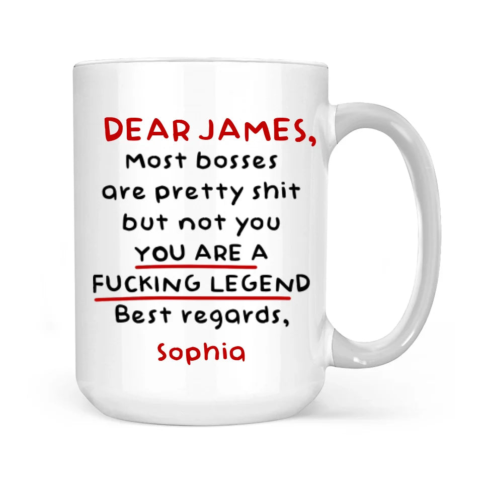 Personalized Coffee Mug - Funny Gift For Boss from Employees - Boss Appreciation Mug - Office Decor Accessories