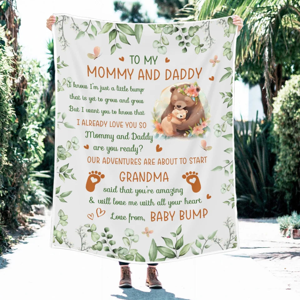 Grandma Said That You're Amazing - Personalized Fleece Blanket - Gifts For Pregnant Mom New Dad