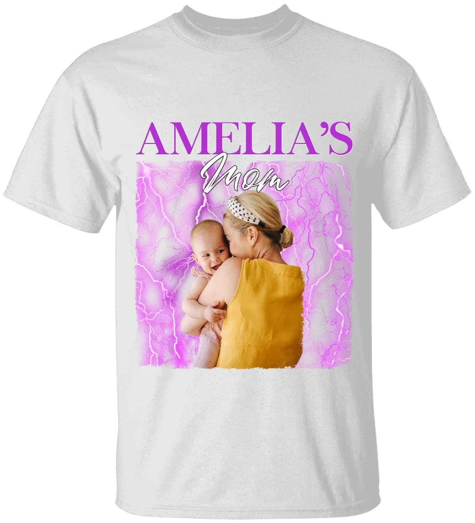 Personalized Bootleg Rap Shirts - Custom Upload Baby's Photo T-shirt - Gift for New Mom