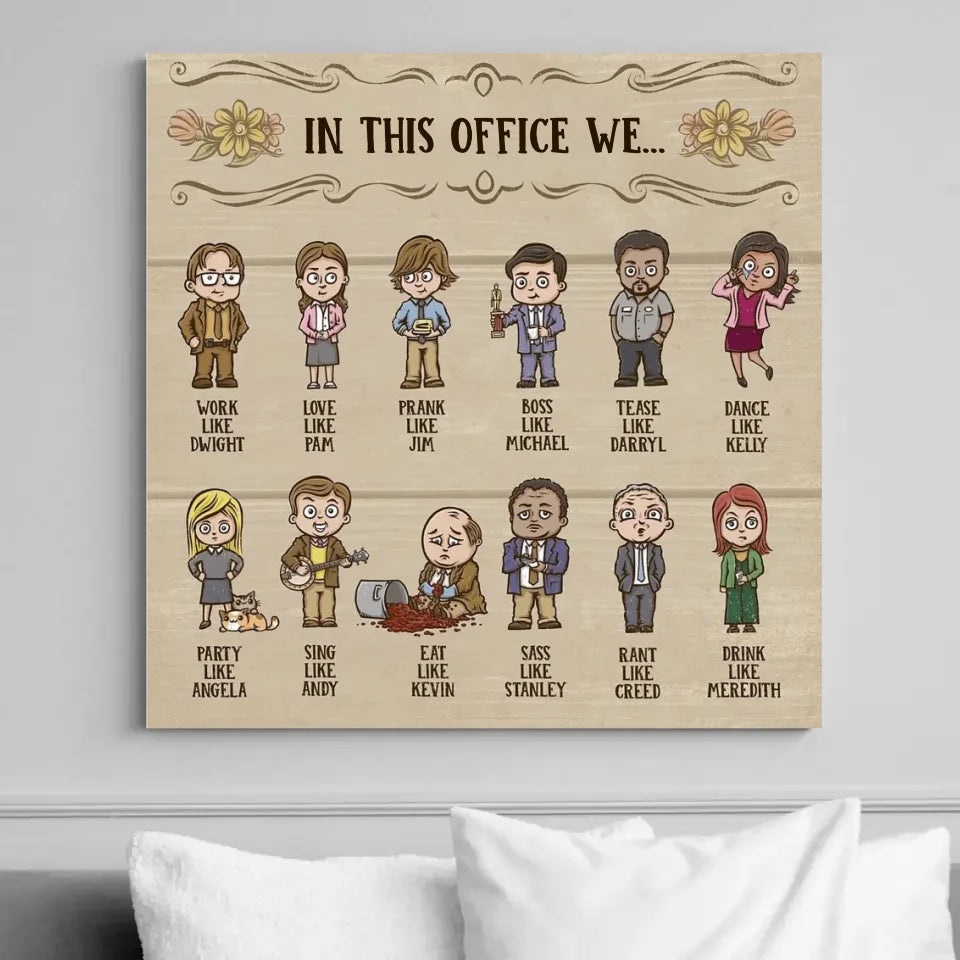 In This Office We - Square Canvas Poster - Gift For Boss New Offices