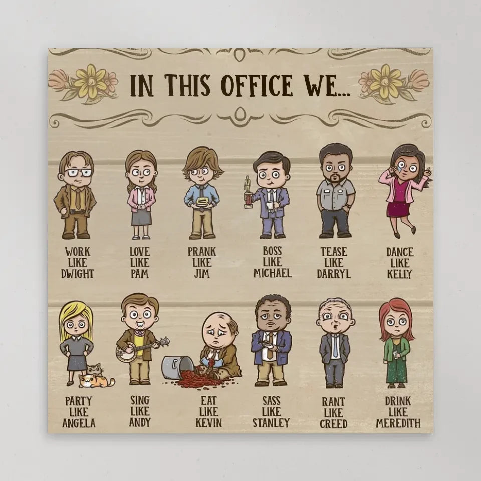 In This Office We - Square Canvas Poster - Gift For Boss New Offices