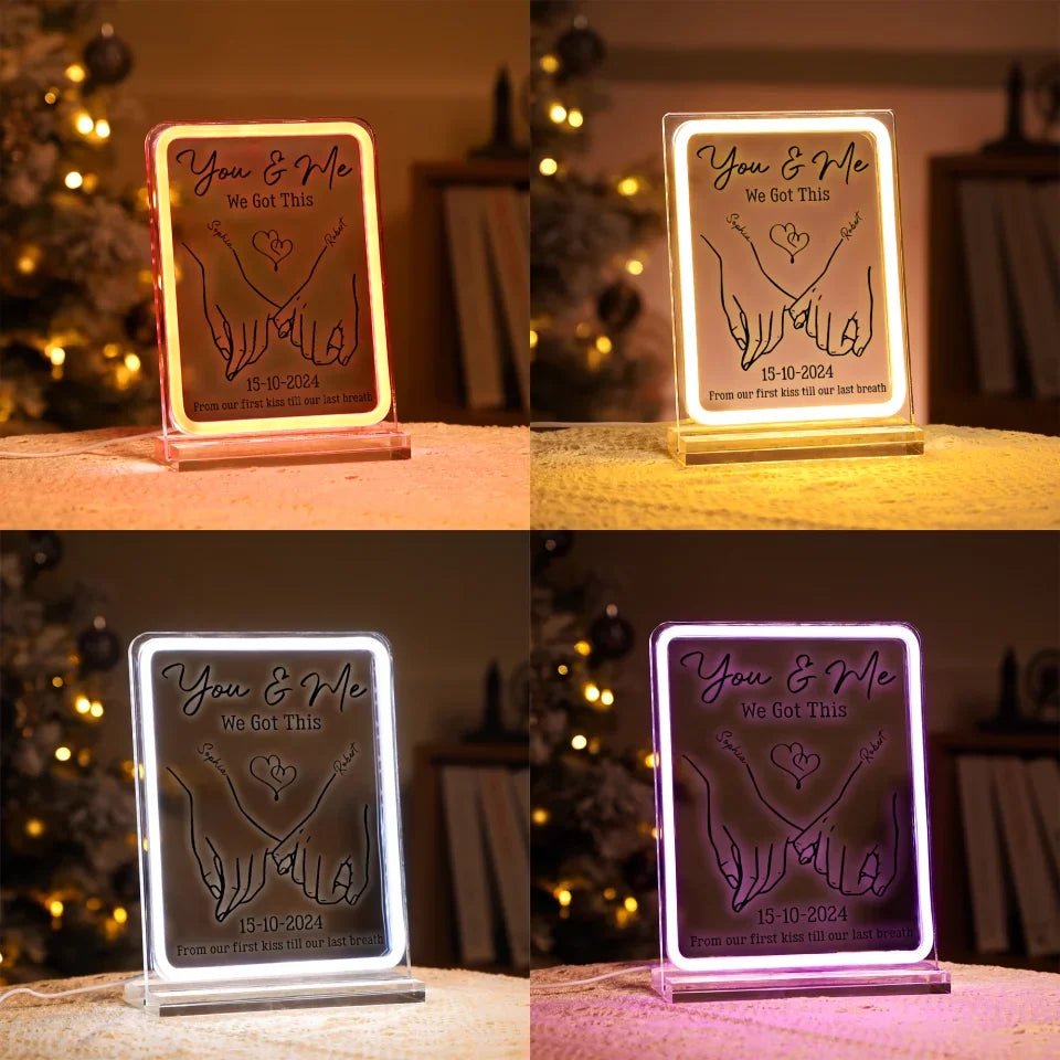 From Our First Kiss Till Our Last Breath-Personalized Light Picture Fr