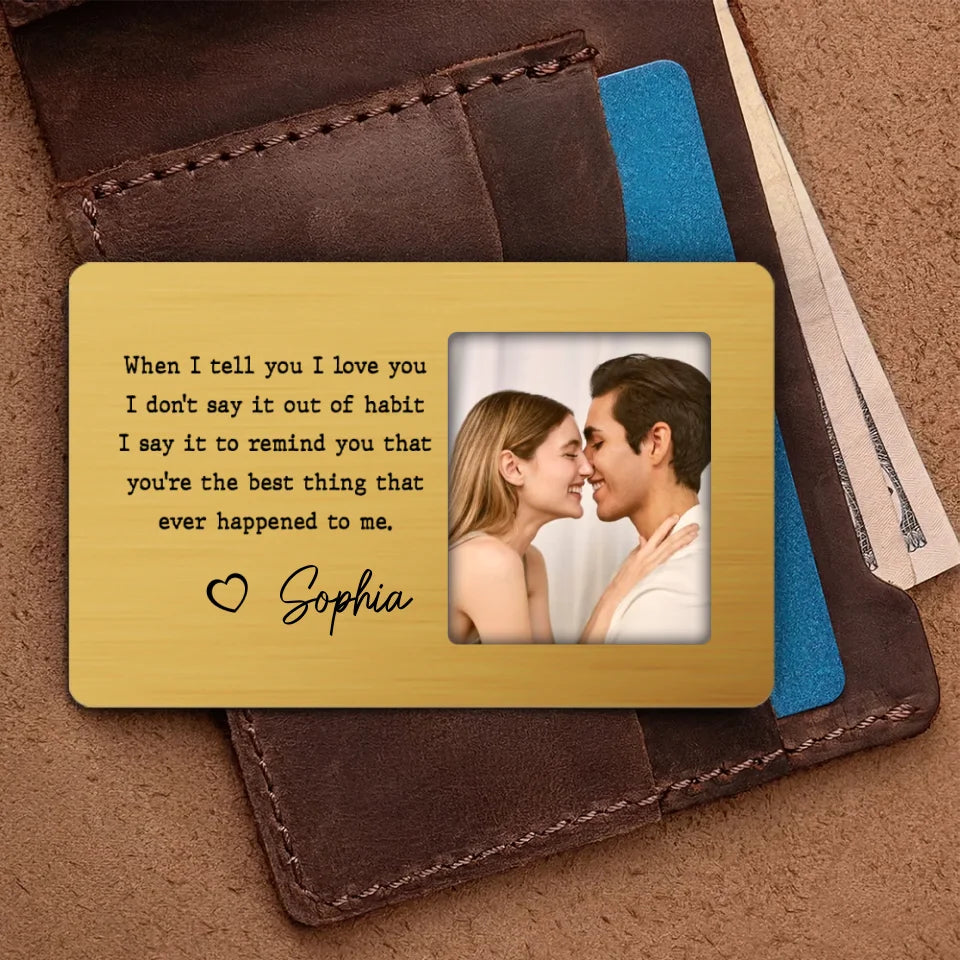 Custom Photo, Cartoon Style Dear Love Of My Life - Couple Personalized Custom Wallet Card - Gift For Husband Wife, Anniversary, Valentine's Day