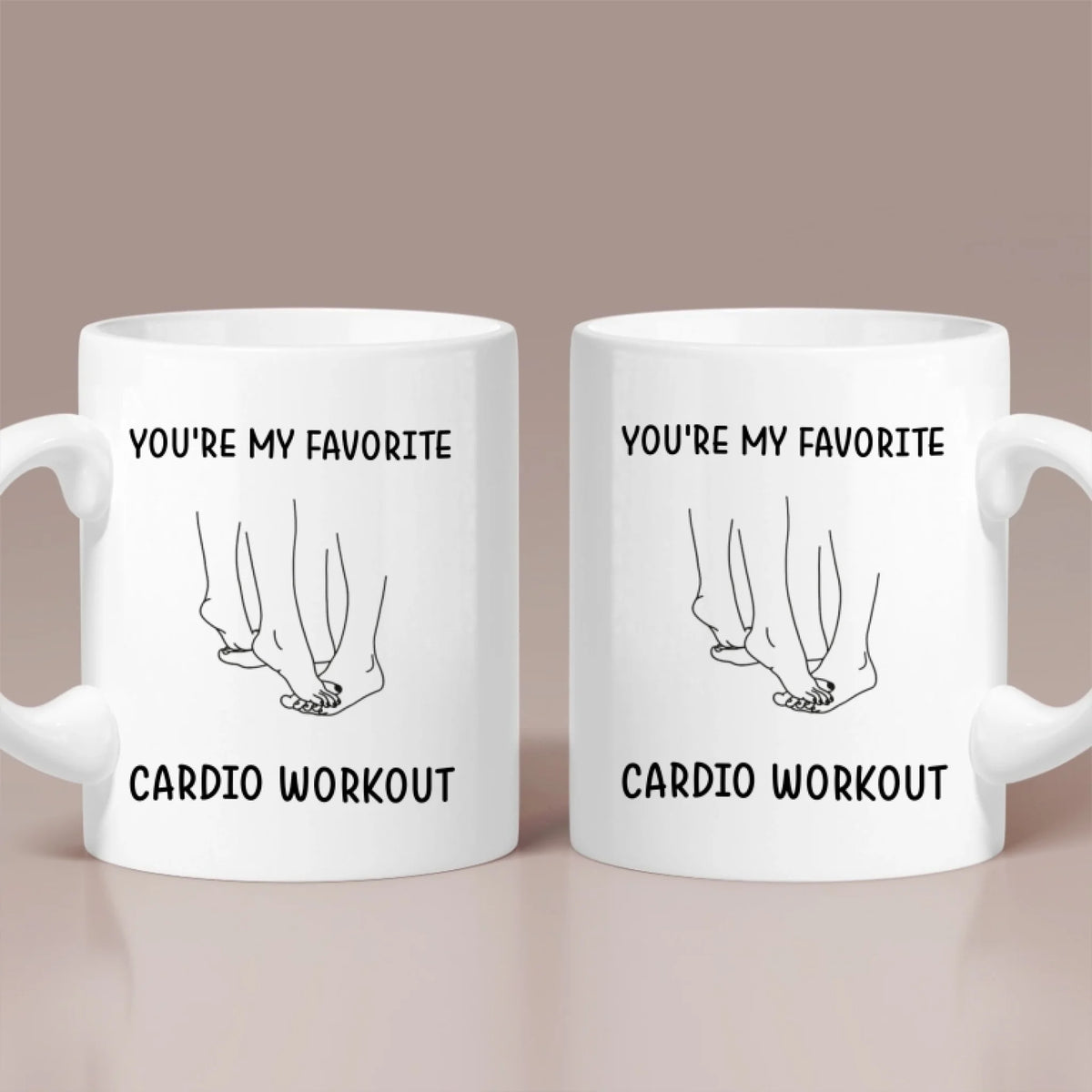 Funny Valentine's Day Gifts - You're My Favorite Cardio Workout - Gift For Her/Him, Couple Gifts, Valentine Mug
