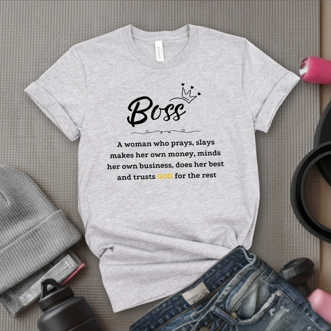 Women Boss Definition - Women Empowerment Tshirt - Gift for Strong Women, Feminists - Bella Canvas 3001