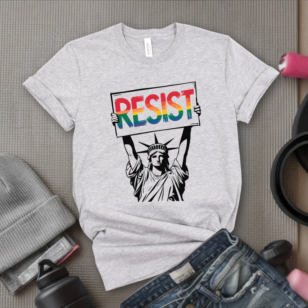 Resist Statue of Liberty - Feminist Women Empowerment Shirt - R.B.G Tshirt - Gifts for Feminists - Bella Canvas 3001