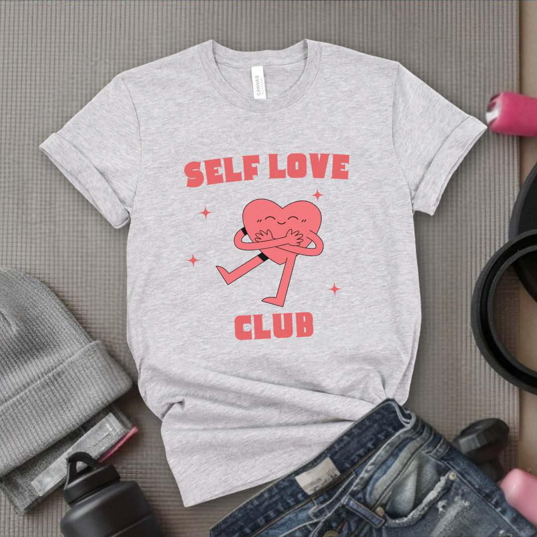 Aesthetic Self Love Tshirt - Cute Mental Health T-shirt - Y2K Trendy Tee - Vintage Aesthetic Graphic Tee - Gift for Feminists - Bella Canvas 3001