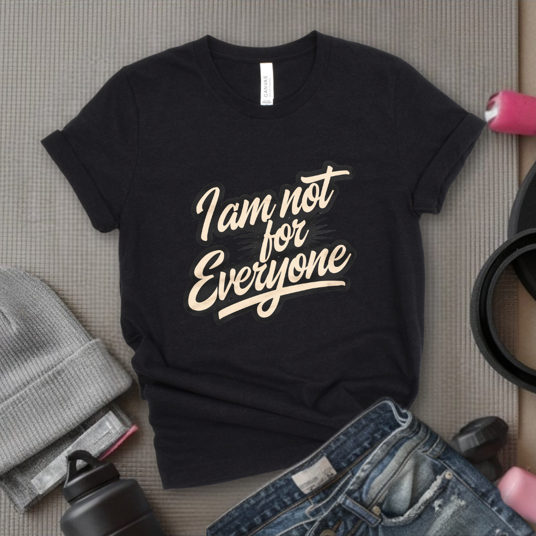 I am not for Everyone T-shirt - Unisex Jersey Short Sleeve Shirt - Women Right Inspired Tee - Self Gift - Bella Canvas 3001