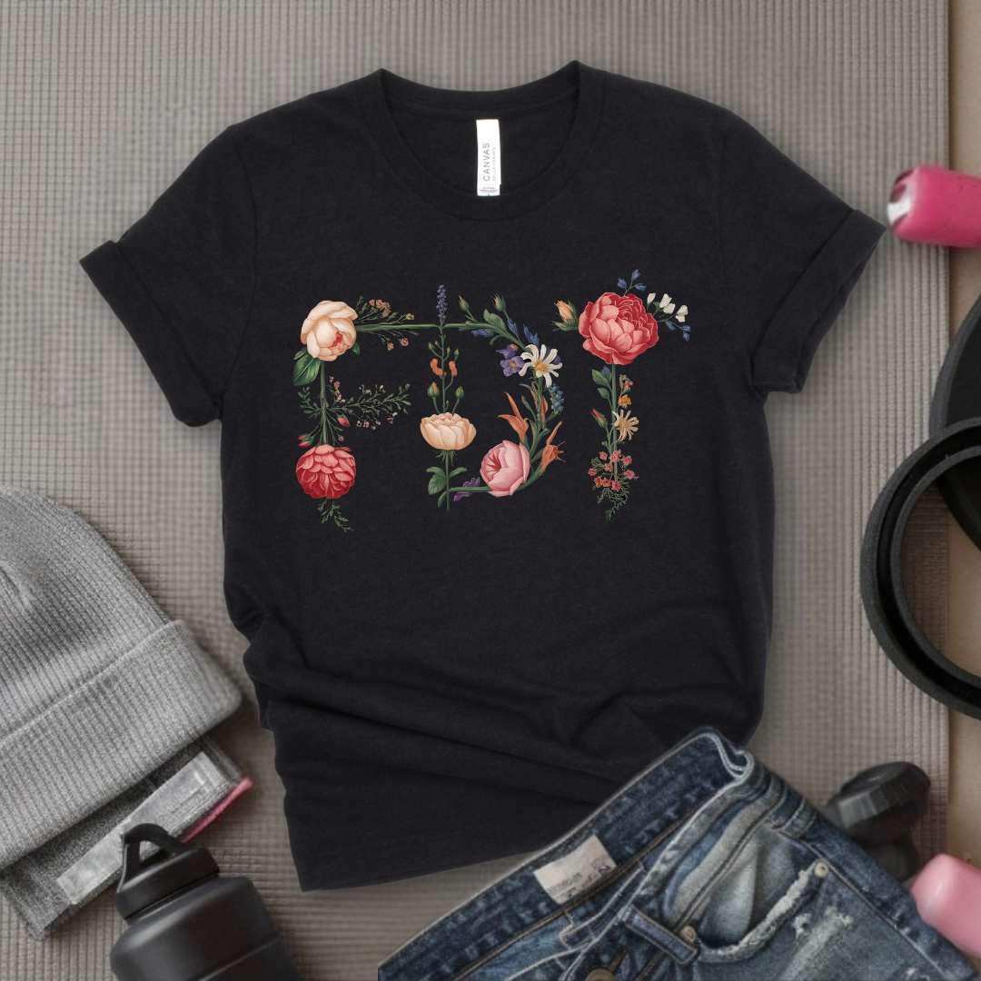 FDT Floral - Feminist Gift Empowerment Art Flower Design T-Shirt - Gift for Woman - Bella Canvas 3001