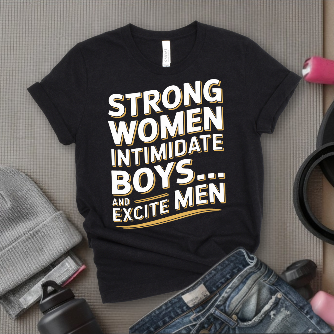 Strong Women Intimidate Boys And Excite Men T-shirt - Feminist Shirt - Feminist Gifts - Inspirational RBG Tee - Cotton Unisex Shirt - Bella Canvas 3001