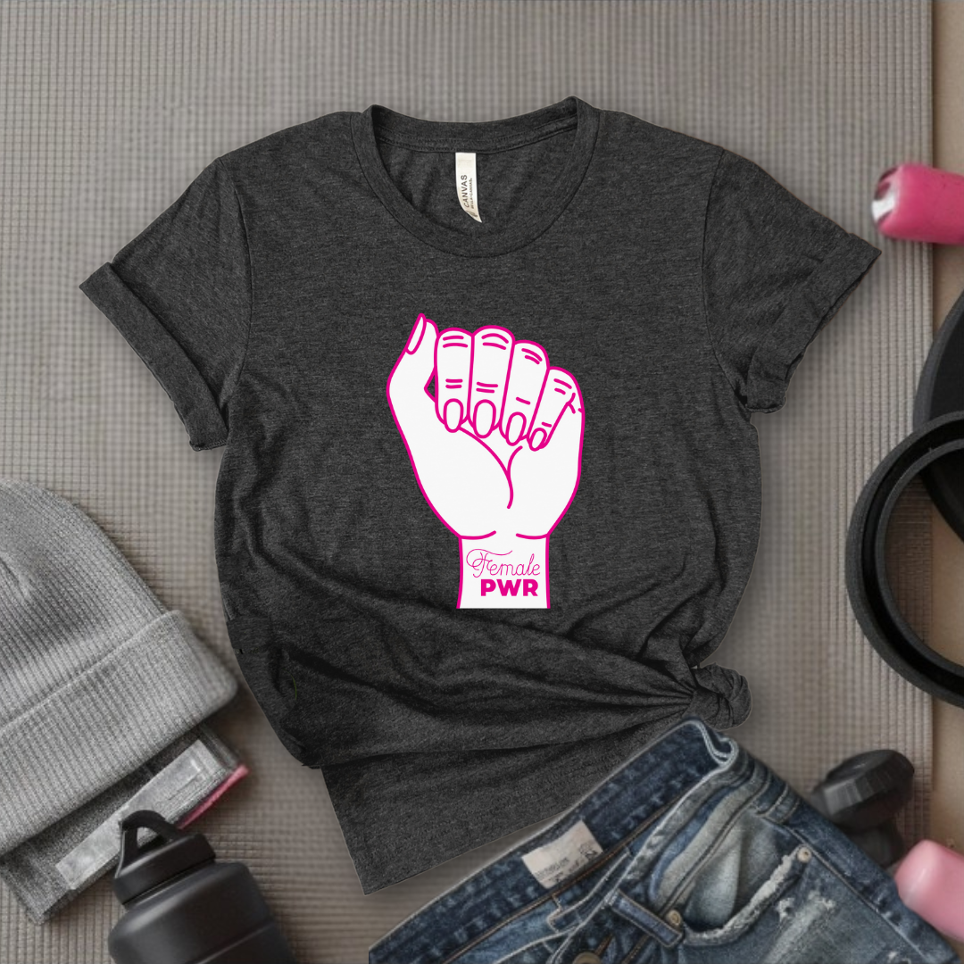 Feminist Fist - Retro Sarcastic T-Shirt - Women Right Shirts - Unisex Jersey Short Sleeve Shirt - Gift for Her - Bella Canvas 3001