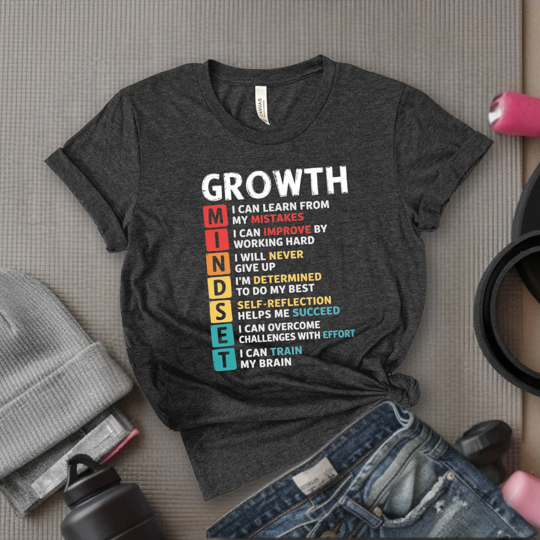 Growth Mindset - Women Empowerment Tee - Gift for Her - Bella Canvas 3001